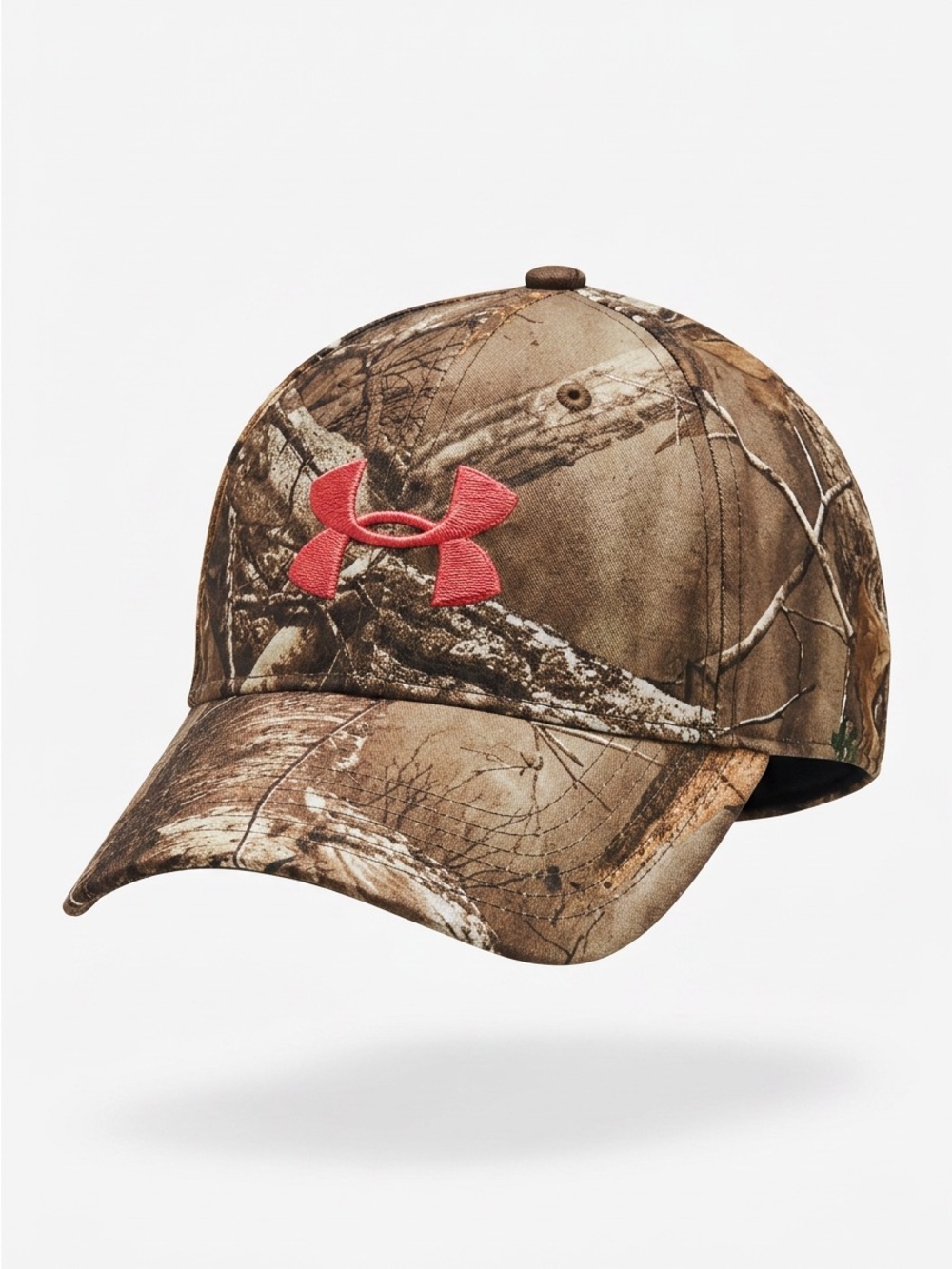 Under Armour Camo Baseball Cap with Pink Logo